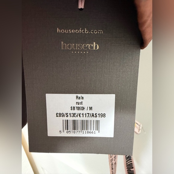 NEW HOUSE OF CB Rafa Satin Longline Corset Top- Rust (size M) - Picture 5 of 6